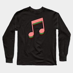 Red Green Music Note Long Sleeve T-Shirt